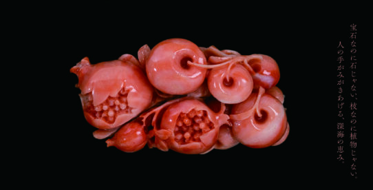 サンゴのネックレスづくり